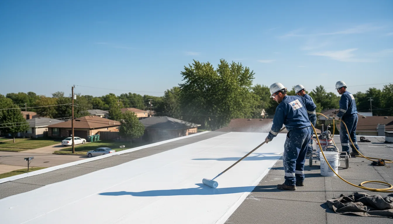 Commercial roof coating in Bridgeview, IL near me